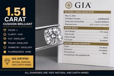 1.51ct L VVS1 Natural GIA Certified Cushion Brilliant Loose Diamond 100% Genuine picture