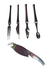 Mid Century Modern Teak Barware Set picture