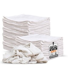 New Terry Towel Cloth - 25 LB Box 20x20 Industrial Cleaning Rags Cotton Wipers picture