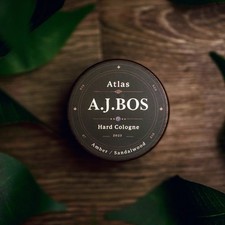 NEW A.J.BOS X Atlas Men’s Solid Cologne- Amber/Sandalwood 30g/1oz Made In USA picture