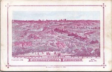 1878 Cleveland Ohio International Exhibition Bird's-Eye View Postcard M. Burt picture