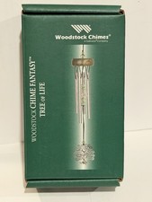 Woodstock Wind Chimes Tree of Life Chime™ Birds Green Crystals High Pitch IOB picture