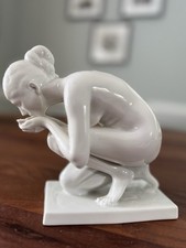 Vtg Rosenthal Ernst Wenck Porcelain Nude Woman Sculpture The Drinker 1920s Selb picture