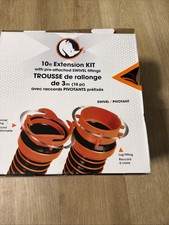 Camco RhinoEXTREME 10 Ft RV Sewer Hose Kit TPE Heavy Duty Black Orange 39866 picture