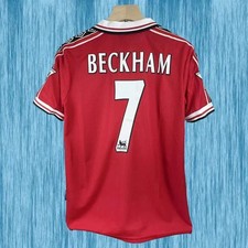 Beckham #7 Manchester United 1998-1999 Home Jersey, Short Sleeve picture
