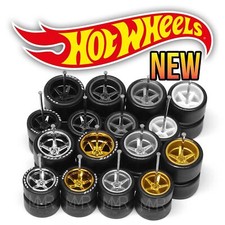 1/64 Scale 5 SPOKE v7 Real Rider Wheels Rims Rubber Tires Set for Hot picture