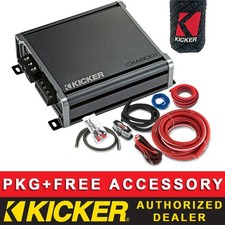 KICKER CXA800.1 CAR AUDIO SUBWOOFER CLASS D 1CH/MONO AMPLIFIER + 4AWG AMP KIT picture