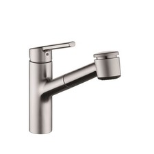KWC 10.441.033.127 Luna E Single Hole Kitchen Faucet in Brushed Stainless Steel picture