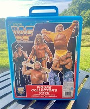 Vintage Official WWF Wrestling Figure Blue Collector’s Case 1991 Hasbro picture