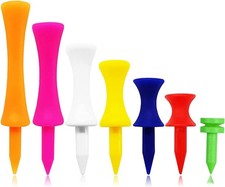 Plastic Step Down Castle Golf Tees Pack Of 50 100 Height Control 6 Colors picture