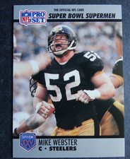 1990-91 Pro Set #73 Mike Webster Pittsburgh Steelers Super Bowl Supermen Card picture