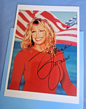 SUZANNE SOMERS GODDESS CRUISE Signed 5 x 7 FLAG Photo + JSA Cert Three's Company picture