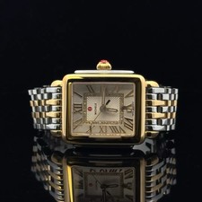 Michele Deco Madison Two-Tone Women's Watch Roman Numeral Stainless Steel picture