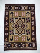 Vintage swedish skane  Scandinavian rollakan rug flatweave handwoven 1019 picture