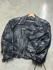 VTG 80s Harley Leather Jacket / made in USA / sz 44 picture