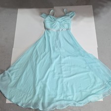 Roiii Fashion Light Blue Sleeveless Bridesmaid Dress, Size M picture
