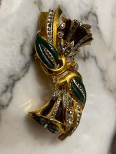 Coro duette Quivering Bell Flower dress clip/brooch 1930-1940 picture