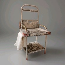 Antique Toy Metal Washstand Miniature Doll 1:2 Scale - Tin Marked Germany picture