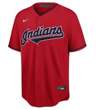 Nike Cleveland Indians 2021 Alternate Jersey Red Mens Size M picture