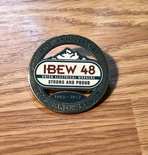 Rare 100th Anniversary IBEW 48 Union Electrical Workers Portland Oregon Pin picture