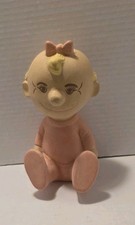 Vintage Jasmin Baby Figurine 1969 Ceramic Pink Mid Century 1960s Collectible picture
