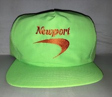 Vtg Newport Cigarettes Snapback Hat Cap Rare Neon Green 90s Deadstock Smoking picture