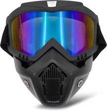 Paintball Mask Anti Fog Tactical Full Face Goggles Detachable Adjustable Riding picture