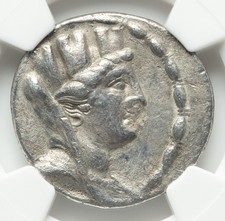 SELEUCIS and PIERIA Tyche Thunderbolt Ancient Greek Silver Tetradrachm Coin D812 picture