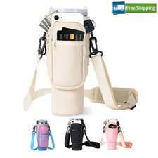 Water Bottle Carrier Bag with Pouch Pocket for Stanley Cup 40 Oz Tumbler Pouch picture