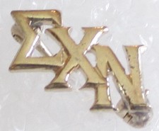 Vintage Sigma Chi Nu ΣXN Fraternity / Sorority Greek Letter Tiny Lapel Pin picture