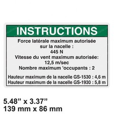 GN82565FR DECAL NOTICE SIDE FORCE ANSI picture