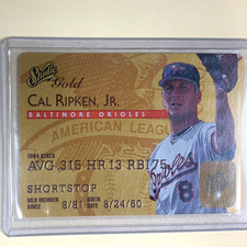 Donruss 1994 Studio Gold Short Stop Cal Ripken Jr Auto Orioles 8/50 picture