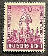 Travelstamps: 1942 Germany DR Stamps Scott #B208 - 400th Anniv. Death P. Henlein picture