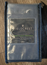 Fieldcrest Sateen Pillowcase Set 700TC Supima Classic Hemstitch Muted Blue picture