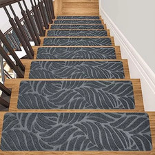 15 pcs Non-Slip Stair Treads for Wooden Steps Stair Treads Carpet Indoor, 8*30in picture