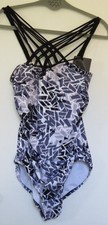 NWT New Magicsuit  Womens Purple Swimsuit Million Pieces Size 14 Strappy #120 picture