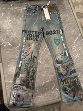 DUAA BEVERLY HILLS STACKED MEN JEANS VINTAGE WASH Size 28 - New picture