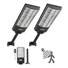 VEVOR 8000W Solar Street Lights Outdoor 450000LM LED Lights Dusk to Dawn 2 Pack picture