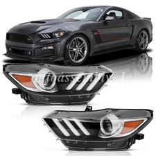 For 2015 2016 2017 Ford Mustang Pair Left+Right HID/Xenon Headlights Assembly picture