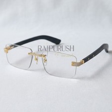 Mens VVS Moissanite Iced Out Rimless Sunglasses Square Hip Hop Designer Glasses picture