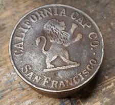 Antique California Cap Co San Francisco Blasting Cap Tin W/Lid -Empty picture