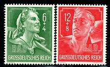 GANDALF - Germany 1944 Reich Labor Service Set Scott #B281-82 MNH B620 picture