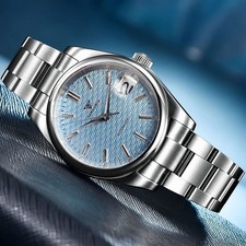 Tandorio 36mm/39mm Round Bezel Texture Sapphire Glass 20ATM NH35A Men Auto Watch picture