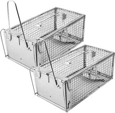 2 Pack Rat Trap Humane Mouse Traps Work Small Rodent Animal-Mice Catch Release S picture