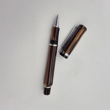 Padrino Contour Tiger's Eye Brown Acrylic Roller Ball Pen picture