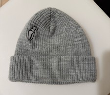 Crab Grab High Mark Claw Logo Beanie Heather Grey Knit Winter Hat One Size picture