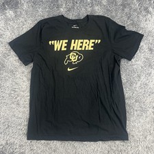 Colorado Buffaloes Shirt Adult Large Black WE HERE Deion Sanders Coach Prime Men picture