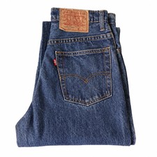 Vintage Levis 501 Jeans Mens W26 L32 Dark Indigo Blue USA Regular Straight Denim picture
