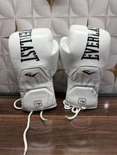 Everlast Elite Pro Lace Up Type Boxing GlovesTraining Gloves 8oz-16oz picture