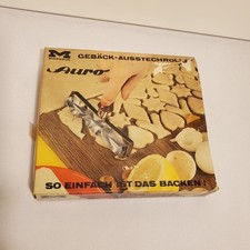 Vintage AURO Monopol GEBACK -AUSSTECHROLLE GERMAN Cookie Cutter Roller & Recipes picture
